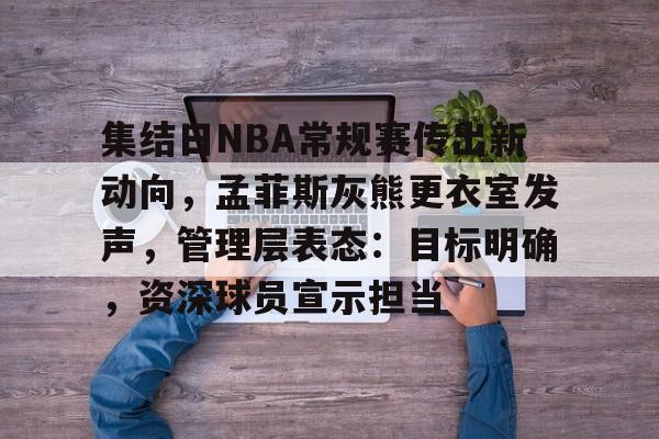 集结日NBA常规赛传出新动向，孟菲斯灰熊更衣室发声，管理层表态：目标明确，资深球员宣示担当的简单介绍